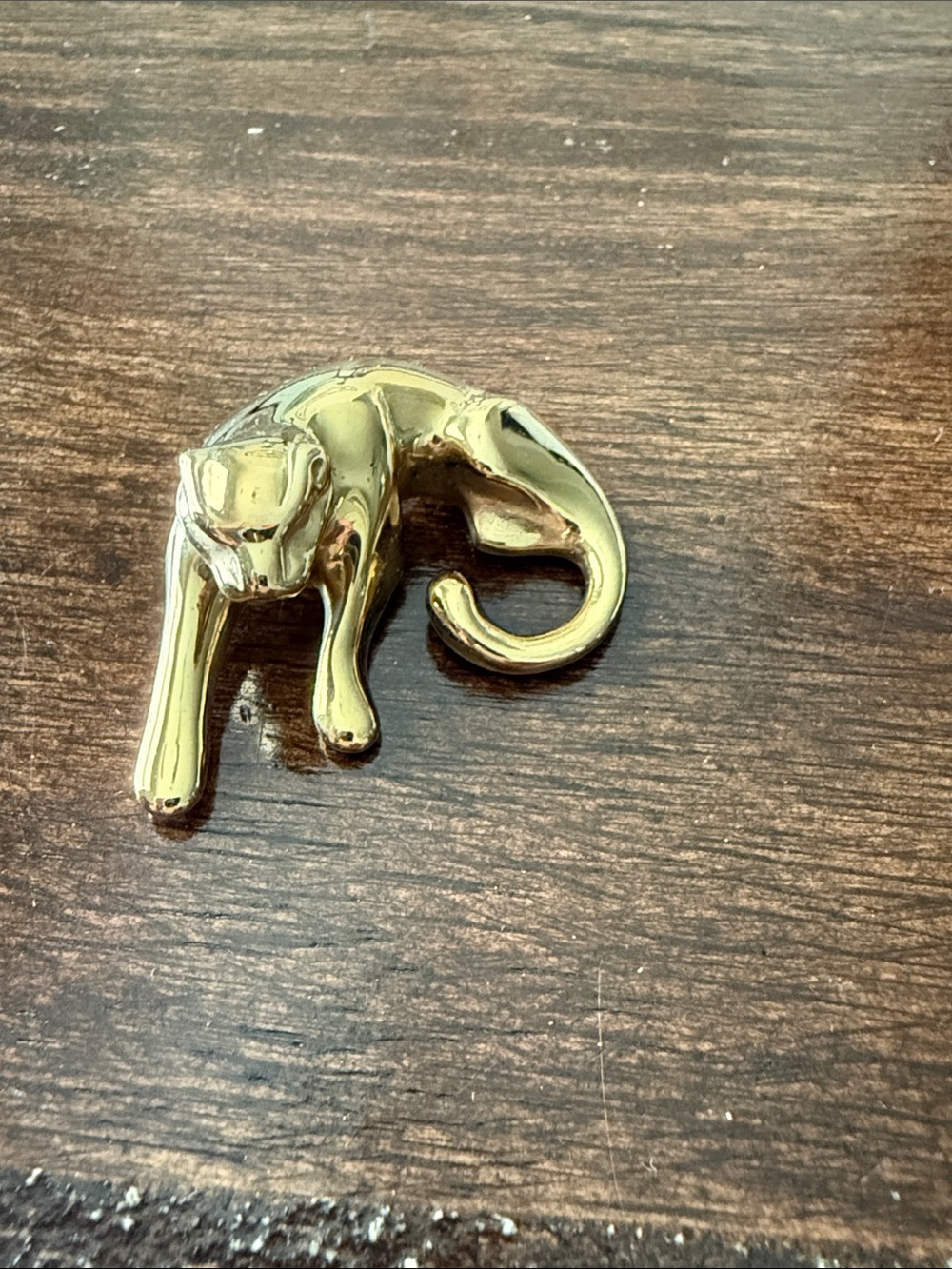 14K Vintage Panther Slide Pendant